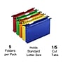 Staples® Hanging File Folder, 3.5" Expansion, Letter Size, Assorted, 5/Pack (TR36330/36330)~#|#~4C95DF02-CB09-4FAF-90EA100DB3BFAC06_sc7