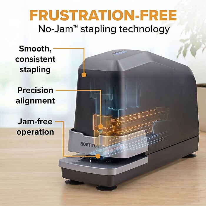 Bostitch Impulse Electric Desktop Stapler, 45-Sheet Capacity