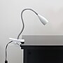 Simple Designs Flexible Gooseneck LED Clip Light Desk Lamp, 17.25", White (LD2005-WHT)~#|#~4C9A51E1-EE8C-41E4-A4E0D0E28852A360_sc7