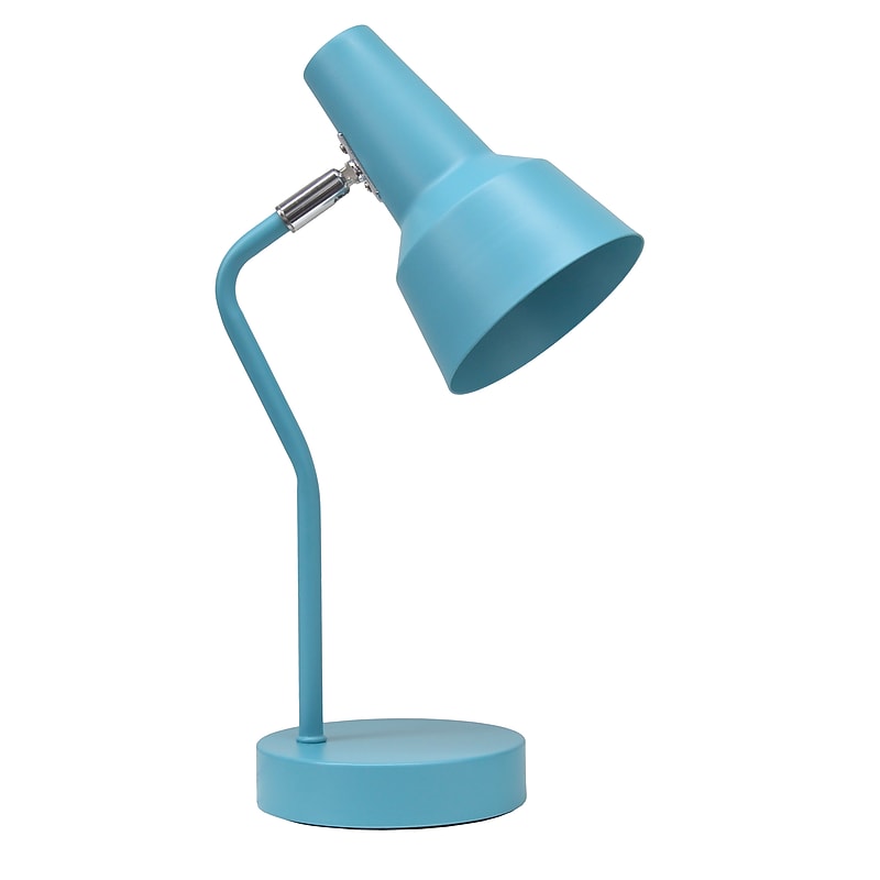 Simple Designs Sleek Essentials LED Desk Lamp, 15.2", Cyan Blue (LD1078-CYN) image 1