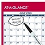 2026-2027 AT-A-GLANCE 48" x 32" Academic Yearly Wet-Erase Wall Calendar, Reversible, White/Red (PM36AP-28-27)~#|#~4CAD561C-12B6-4D88-ADB93AD49CC96F9D_sc7