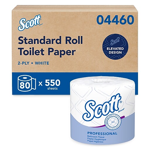 Scott Professional Recycled Toilet Paper, 2-ply, White, 550 Sheets