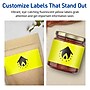 Avery Rectangle Laser/Inkjet Multipurpose Labels, 2.5" x 5", Neon Yellow (240/Box)~#|#~4CBD8980-AC25-4B7B-BF9E3627B2043A02_sc7