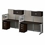 Bush Business Furniture Office in an Hour 63"H x 129"W 2 Person In-Line Cubicle Workstation, Mocha Cherry (OIAH005MR)~#|#~4CC34D3A-600A-4FEB-ABE1B3C6F4A73DF7_sc7