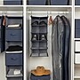 Household Essentials Hanging Cotton Blend and Plastic Closet Shoe Organizer with 10 Storage Compartments, Denim (HE1063)~#|#~4CC620D1-8CC4-4DC3-9B87E4A2F0508298_sc7