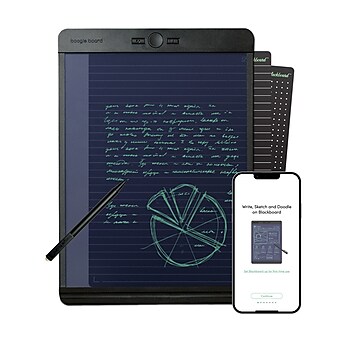 Boogie Board Blackboard Smart Scan Reusable Smart Notepad, 8.5" x 11", Black (BD0160B2C)