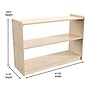 Flash Furniture Bright Beginnings 2-Section Open Storage Unit, 24.5"H x 47.25"W x 11.75"D, Brown (MK-ME088030-GG)~#|#~4CCAD641-9CBF-4606-BA60663ED9C70309_sc7
