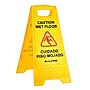 Alpine Industries Wet Floor Sign, 24"H, Yellow, 5/Pack (499-5pk)~#|#~4CD173C9-7F87-4A31-8BF9C19157FB65FC_sc7