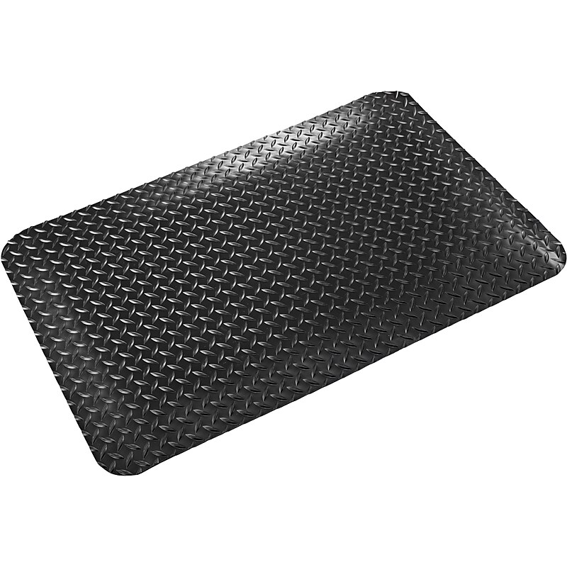 Crown Mats Workers-Delight Deck Plate Supreme Anti-Fatigue Mat, 36" x 60", Black (WD 1235BK) image 1