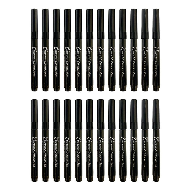 Dri Mark Pocket Counterfeit Pens, Black, 24/Carton (351B24S) image 1