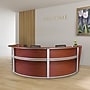 Regency Marque 144"W Curved Reception Desk Workstation, Cherry (77293CH)~#|#~4CDA00A2-DC0E-48E3-934CD3419FDFF11A_sc7