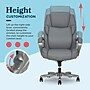 La-Z-Boy Niall AIR Lumbar Pro+ Ergonomic Vegan Leather Executive Big & Tall Chair, 400 lb. Capacity, Cool Gray (60114-CGRY)~#|#~4CDB0610-0361-4794-A57EEC9368CEB20C_sc7