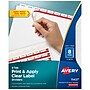 Avery Index Maker Paper Dividers with Print & Apply Label Sheets, 8 Tabs, White, 5 Sets/Pack (11437)~#|#~4CDB567D-5240-4218-856BC0D65736471A_sc7