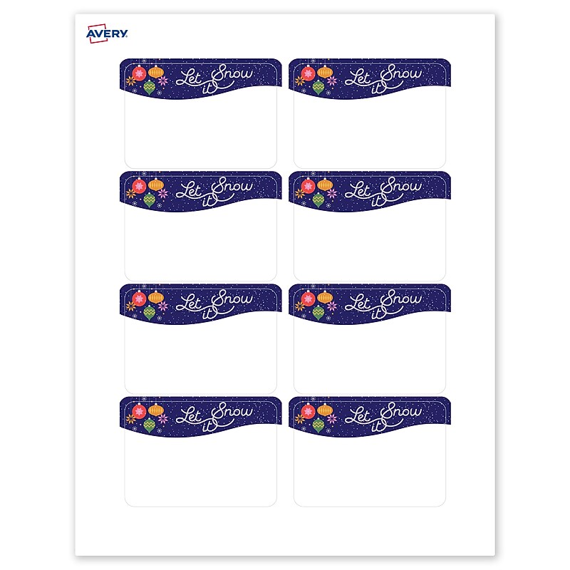 Avery Rectangle Multipurpose Labels, 2-1/3" x 3-3/8", White, 80/Pack (19479370436) image 1