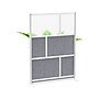 Luxor Modular Room Divider Starter Wall, 70"H x 53"W, Gray PET/Frosted Acrylic (MW-5370-FCG)~#|#~4CDE6D3A-73F3-49E1-83C24CB8530C9FF2_sc7