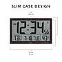 Marathon Slim Digital Wall Clock, Brown (CL030062WD)~#|#~4CDF1BDA-A6AF-4D23-9738614E02317459_sc7