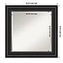 Amanti Art Ridge Black Frame Wall Mirror, 25.5" x 25.5" (A42674593563)~#|#~4CDFC7DC-A35E-4547-9AD4BDDB1E3359BF_sc7