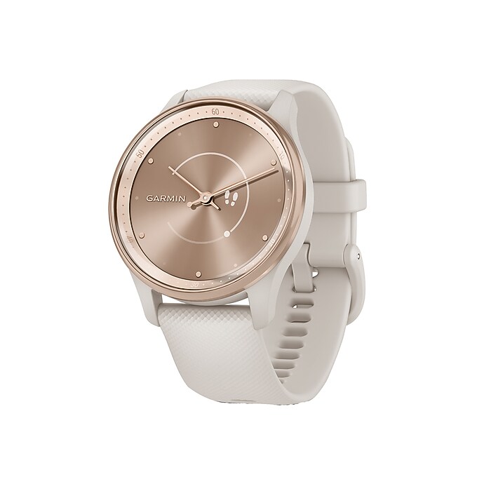 GARMIN VIVOMOVE TREND アイボリー/ピーチゴールド Garmin vívomove Trend Smartwatch, 40.4mm, Peach Gold Stainless