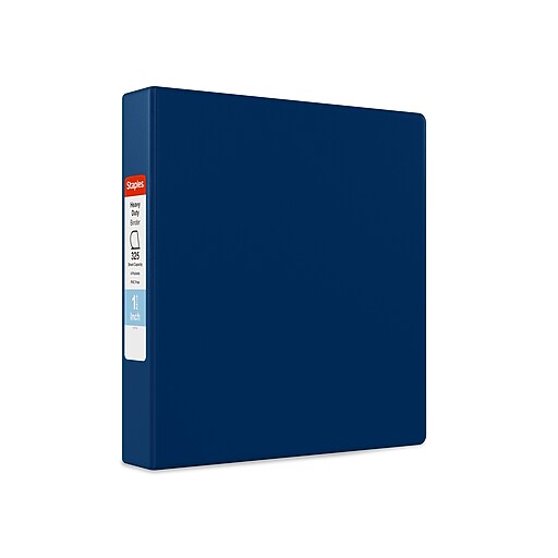 Staples 82705 Heavy Duty 1 1/2-Inch 3-Ring Non-View Binder - Blue (24651)