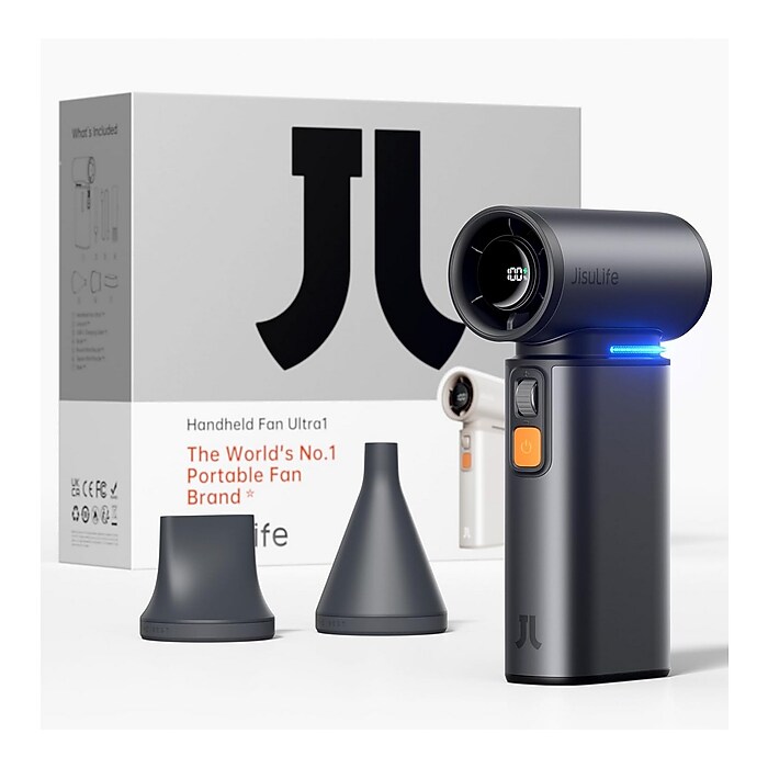 JisuLife Ultra 1 Handheld Fan, Dark Grey | Staples