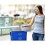 Alpine Industries Polypropylene Recycling Bin and Dolly, 23 Gallon, Blue (ALP477-R-BLU-PKD)~#|#~4CE202F9-4548-481A-956C0DFBE3839AD2_sc7