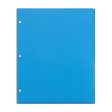 Staples 3-Hole Punched 2-Pocket Portfolios, Blue (52808)