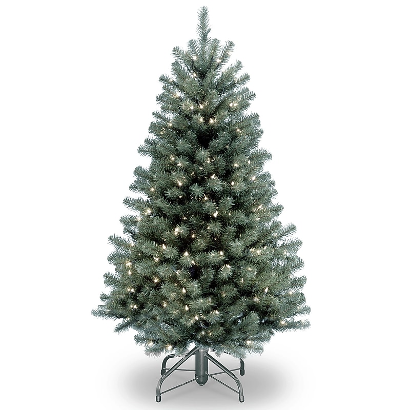 National Tree Company North Valley Blue Spruce Artificial Christmas Tree, 4.5 ft., Clear Lights (NRVB7-306-45) image 1