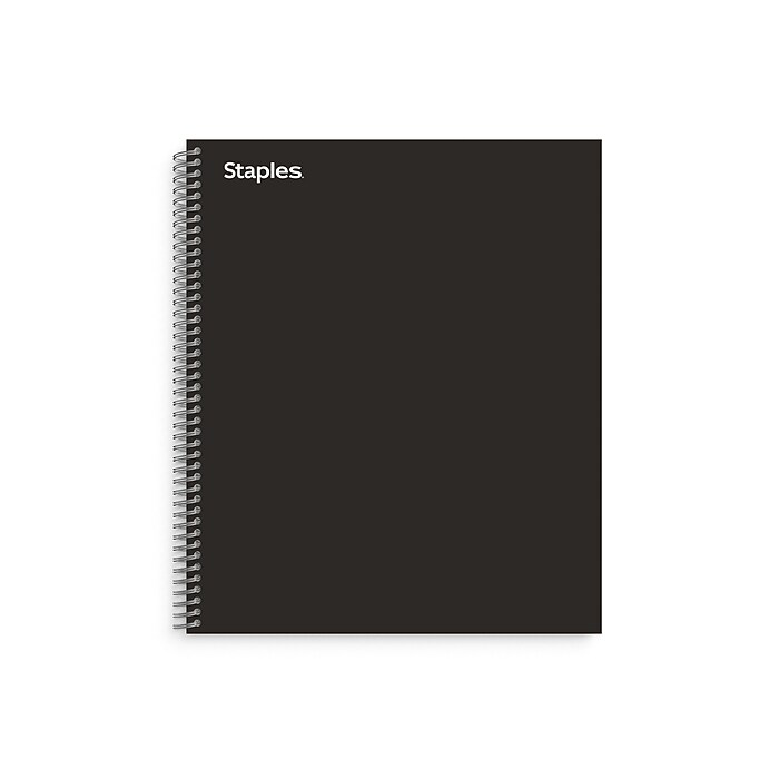 Staples® Premium 3-Subject Subject Notebooks, 8.5