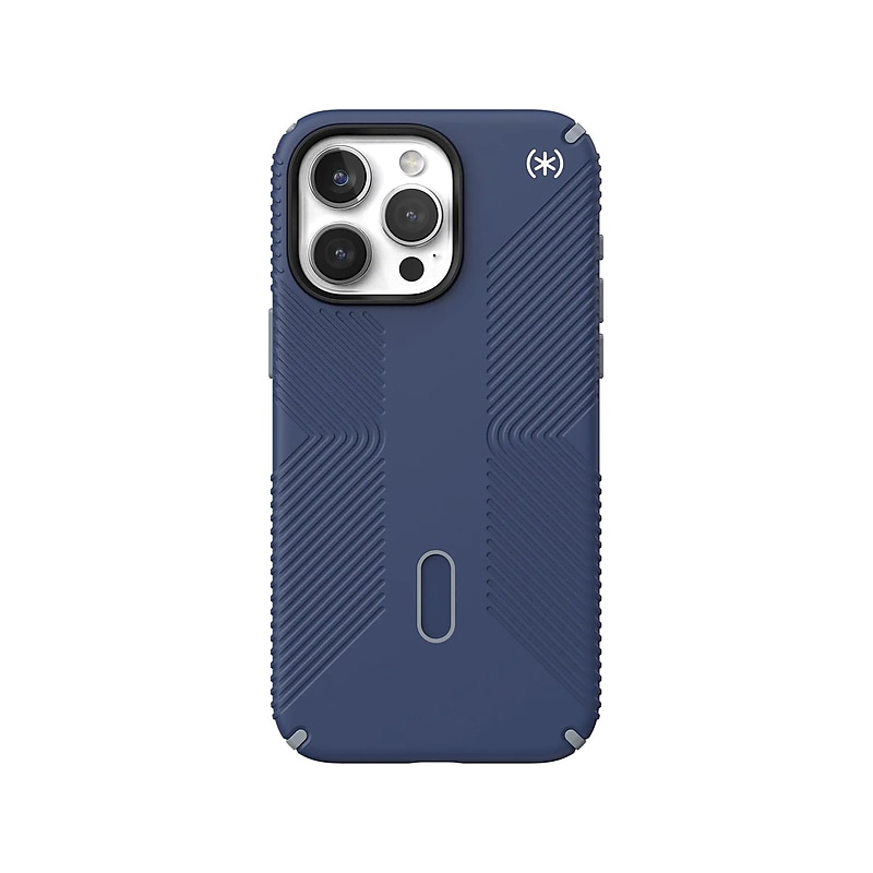 Speck Presidio 2 Grip MagSafe ClickLock Phone Case for iPhone 15 Pro Max, Coastal Blue/Dust Gray (150463-3206) image 1