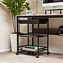 Mind Reader 3-Tier Metal Cart with Covered Compartment, Black (LGCART3T-BLK)~#|#~4CF44C27-9991-4F43-9490E3EFACB72B65_sc7