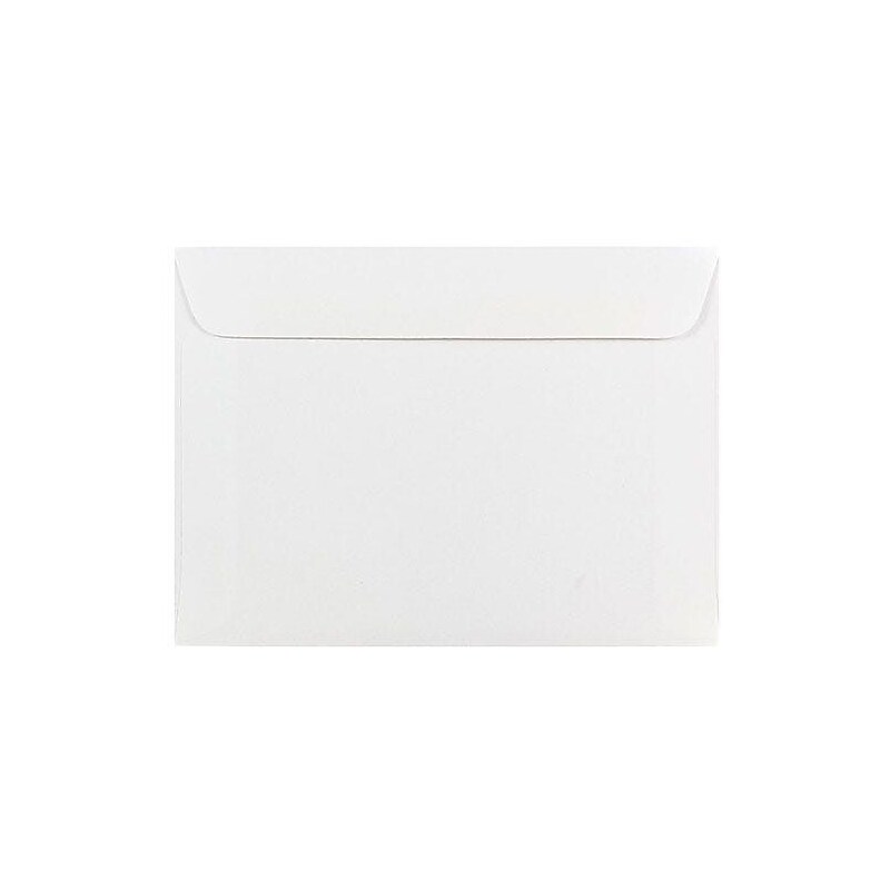 JAM Paper Booklet Envelopes 5 1/2" x 7 1/2", White, 100/Pack (4235d) image 1