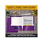 Better Office Glossy 2-Pocket Portfolio Folder, Purple, 25/Pack (80184-25PK)~#|#~4CF53D09-2C60-4026-B5C02FA0E43A9300_sc7