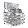 TRU RED™ All-In-One 10-Compartment Wire Mesh Compartment Storage, Silver (TR57531)~#|#~4D026294-AB86-451C-BDC49EDACD7E9F6B_sc7