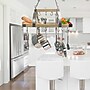 Elegant Designs 2 Light LED Kitchen Pot Rack with Downlights, Wood (PR1001-WOD)~#|#~4D08682A-F526-4081-B0EC3E37DF85BDAB_sc7