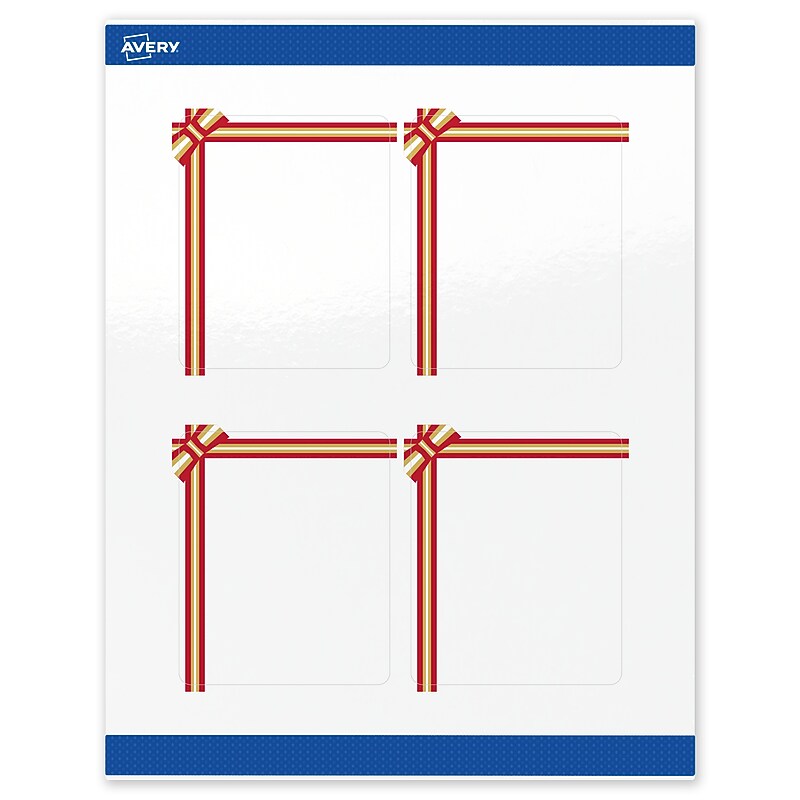 Avery Rectangle Multipurpose Labels, 4" x 3-1/3", White, 40/Pack (19479370585) image 1
