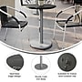 Flash Furniture TopGuard 24" Round Wood Dining Table with Round Base, Black Faux Marble/Silver Base (STRD24BMATR18S)~#|#~4D1151C9-29BF-47AE-9ADB8BBA9F4992EB_sc7