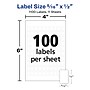 Avery Multipurpose Labels, 5/16" x 1/2", White, Non-Printable, 1100 Labels/Pack (5412)~#|#~4D131879-9A49-49C3-A2AB858682E551CC_sc7