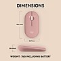 Logitech Pebble 2 M350s Wireless Ambidextrous Optical Mouse, Tonal Rose (910-007023)~#|#~4D16904C-7314-49E8-900518555F37809D_sc7