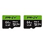 PNY Elite-X 64GB microSDXC Memory Card with Adapter, Class 10, UHS-I, V30 (P-SDU64GX2U3100)~#|#~4D1793EA-B553-4B97-ACD9AE51B3439CC9_sc7