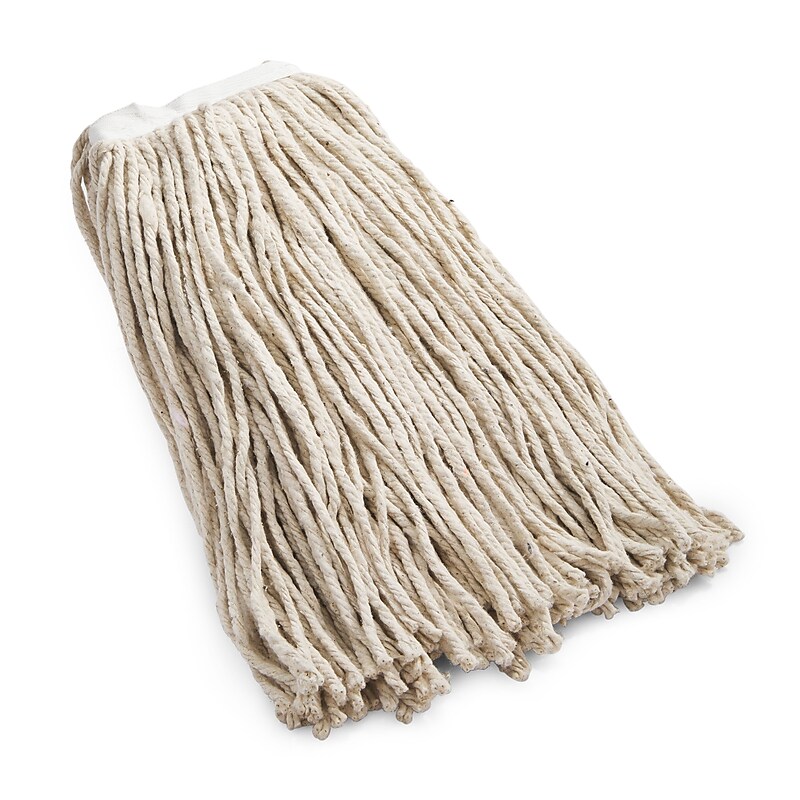 Coastwide Professional™ Cut-End Wet Mop Head, #24, Cotton, 1" Headband, White (CW57744) image 1