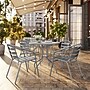 Flash Furniture Metal Restaurant Stack Chair with Aluminum Slats, Silver (TLH-017C-GG)~#|#~4D217515-1F02-4A6B-A75D60380E753CA8_sc7