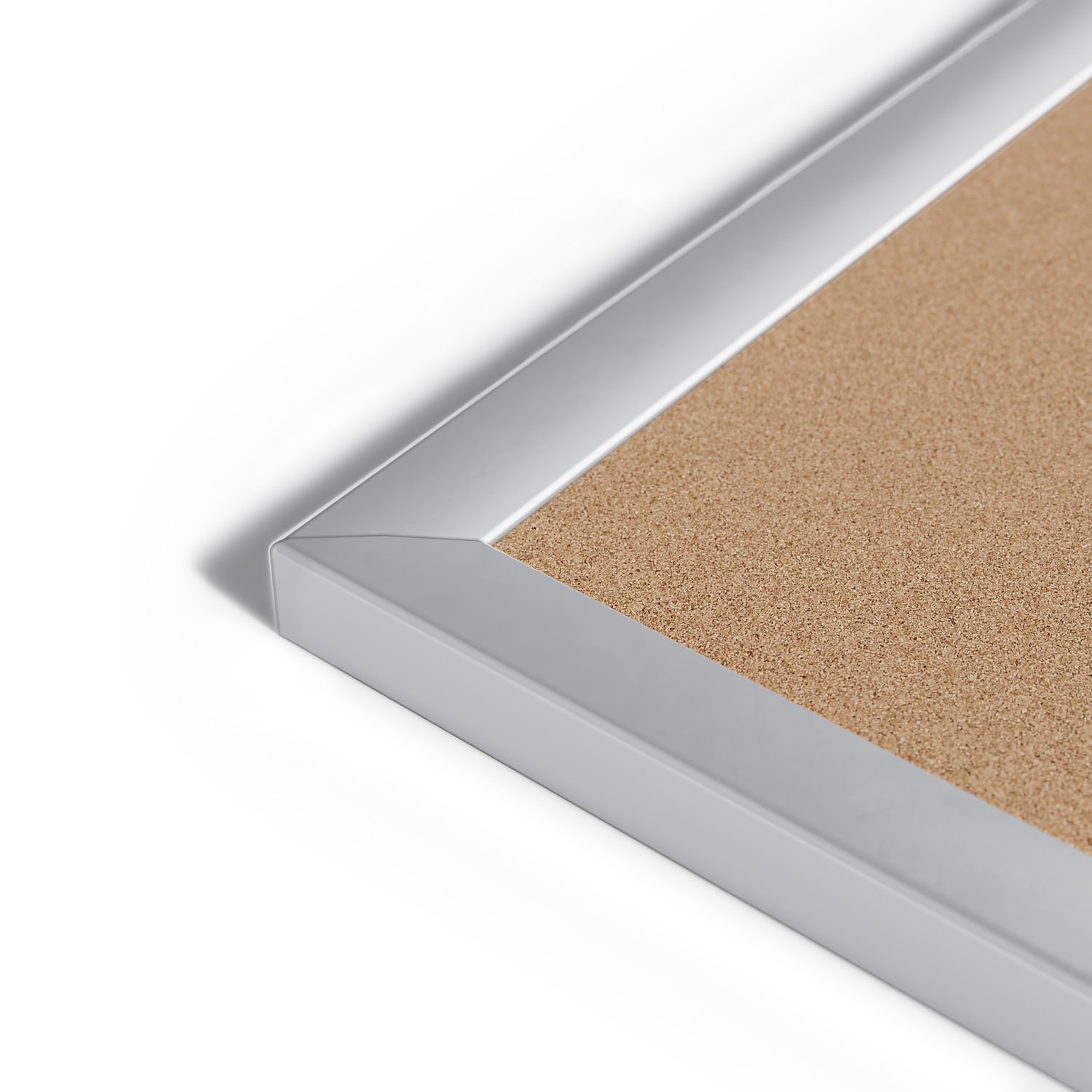 Bacheca sughero U Brands 23 x 17 pollici telaio alluminio argento 020U00-01 - Foto 6 di 6