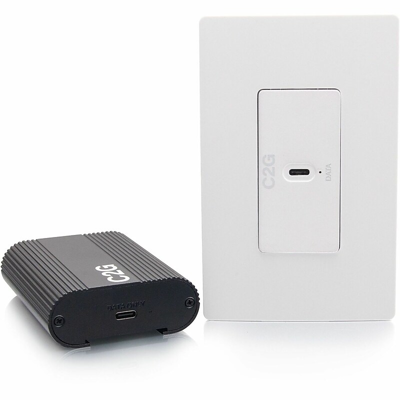 C2G Superbooster 2 RJ-45 2 USB Camera Extender Over Cat Single Gang Wall Plate to Box Kit (C2G54276) image 1