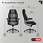 Sharper Image S-950 Heated Ergonomic Polyurethane Swivel Executive Massage Chair, Gray/Black (52755M-GRYBLK)~#|#~4D277A2E-593C-48FD-AC4EFDD22C47CE53_sc7