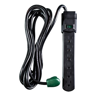 GoGreen Power 6 Outlet Surge Protectors, 6′ Cord, Black (GG-16106MSBK) Simolary simolary.com