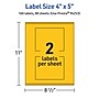 Avery Laser/Inkjet Rectangle Multipurpose Labels, 4" x 5", Bright Yellow, 160/Box (94253)~#|#~4D355C7E-7A0F-40A0-9D630FD7F837A43B_sc7