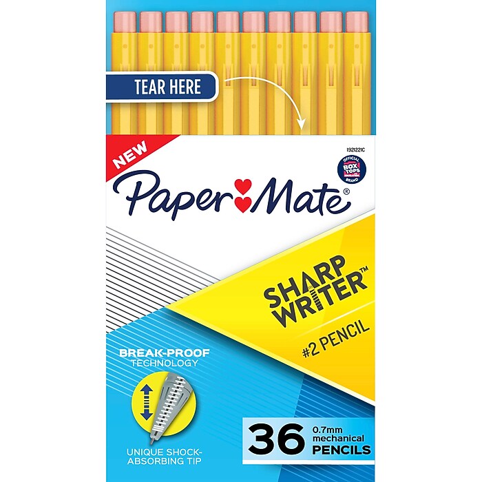 Paper Mate SharpWriter Mechanical Pencil, 0.7mm, #2 Medium Lead, 3