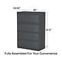 Staples Commercial 4-Drawer Lateral File Cabinet, Letter/Legal Size, Lockable, 52.5"H x 36"W x 18.63"D, Charcoal (60944/20886)~#|#~4D45A336-F975-4AD5-952283EE25A2A27A_sc7