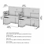 Bush Business Furniture Office in an Hour 63"H x 129"W 2 Person In-Line Cubicle Workstation, Mocha Cherry (OIAH005MR)~#|#~4D482197-BDE0-4754-96D29D233747E1A9_sc7