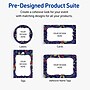 Avery Silver-Navy Matte Blank Card, White, 120/Pack (S00-FHS)~#|#~4D5074AF-5C61-4598-BD4378B4CD929D3B_sc7